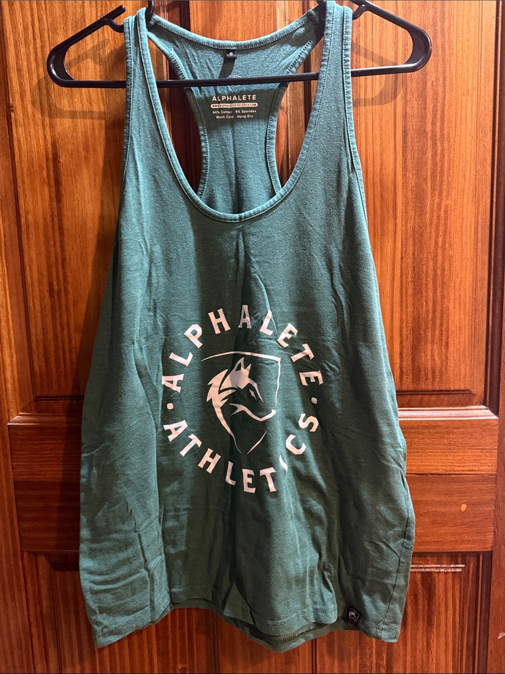 Alphalete Dark Green Athletic Logo Racerback Tank